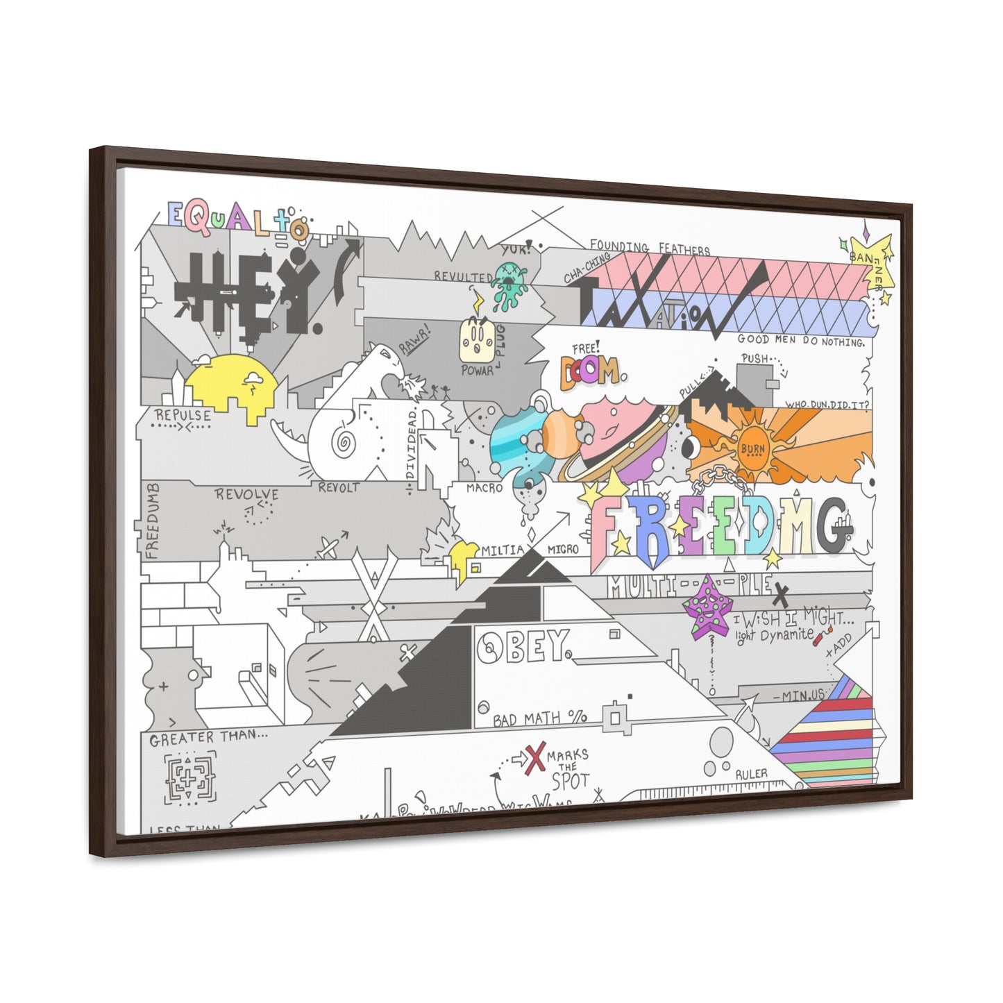 Official Hey. Flag Wall Art now for sale! Gallery Canvas Wraps, Horizontal Frame