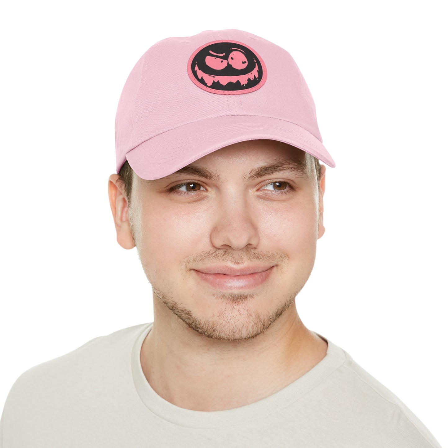 "Twitchy" Dad Hat with Leather Patch (Round)