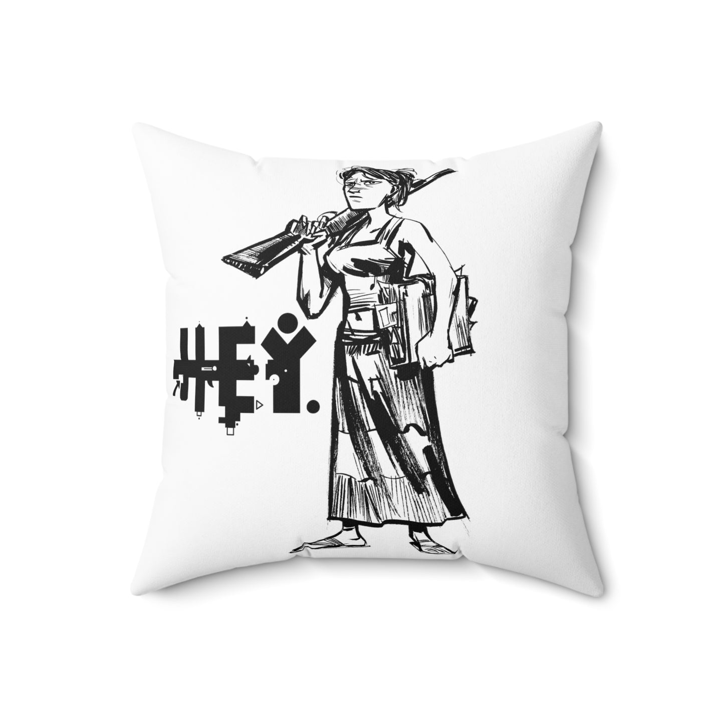 "Molly U-Hauly" Spun Polyester Square Pillow