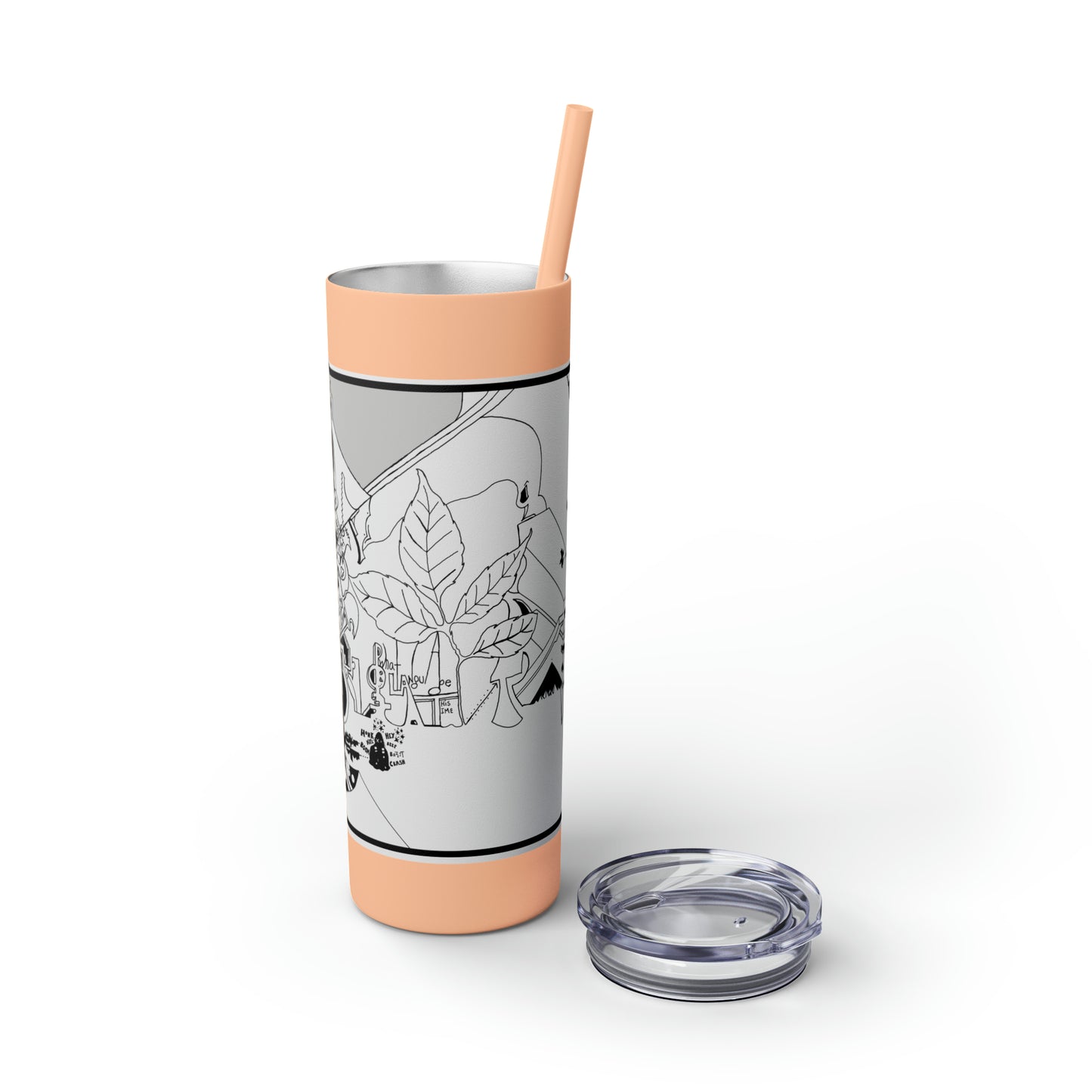 Skinny Tumbler with Straw, 20oz