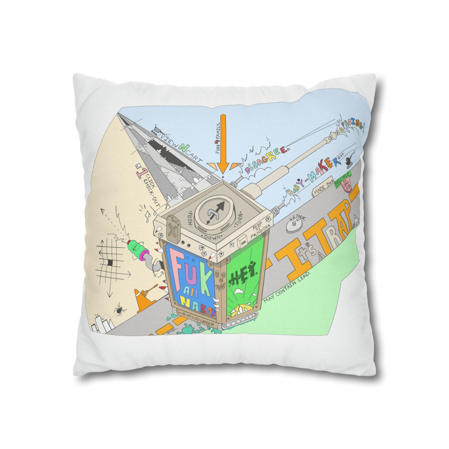 "Just Stop" Spun Polyester Square Pillow Case