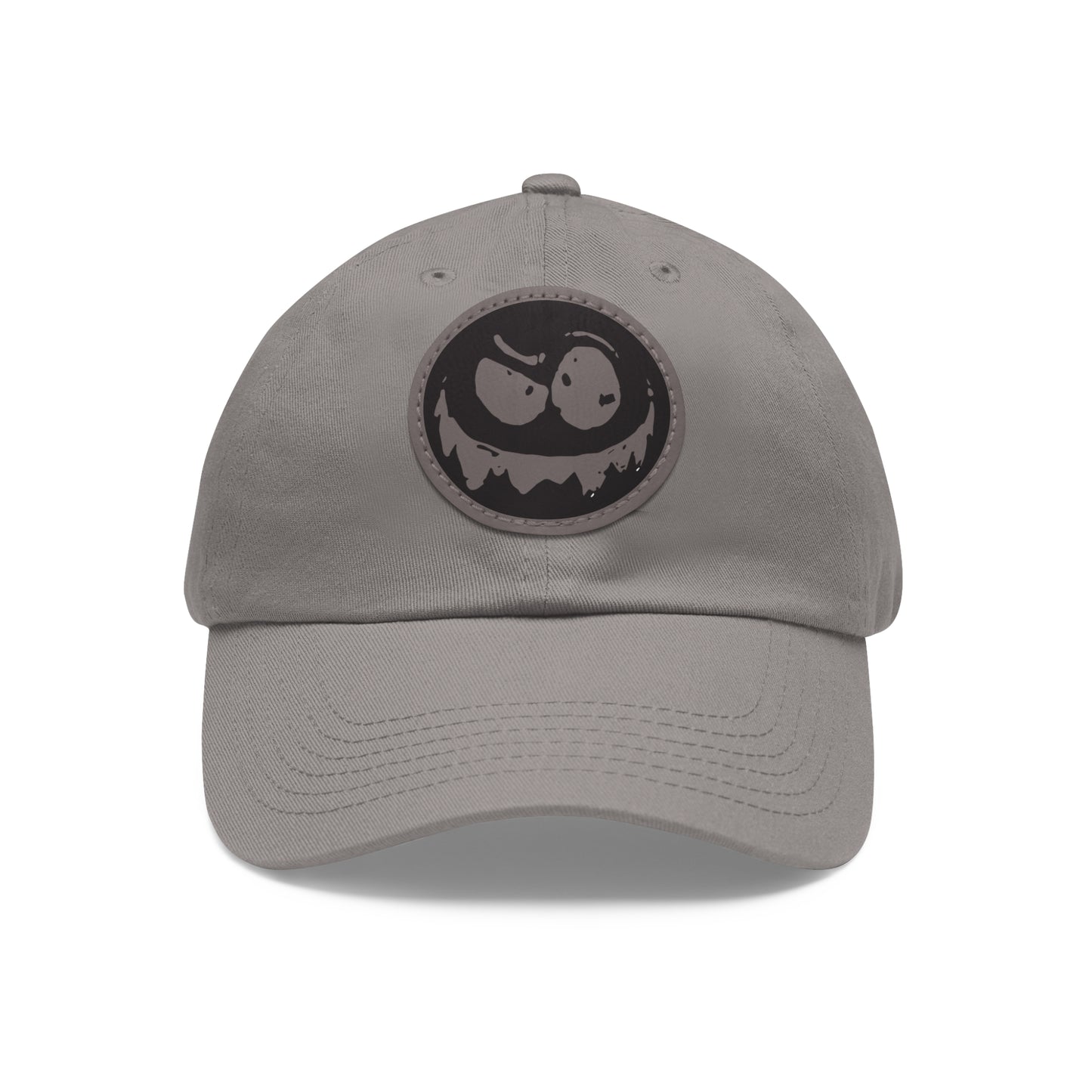 "Twitchy" Dad Hat with Leather Patch (Round)