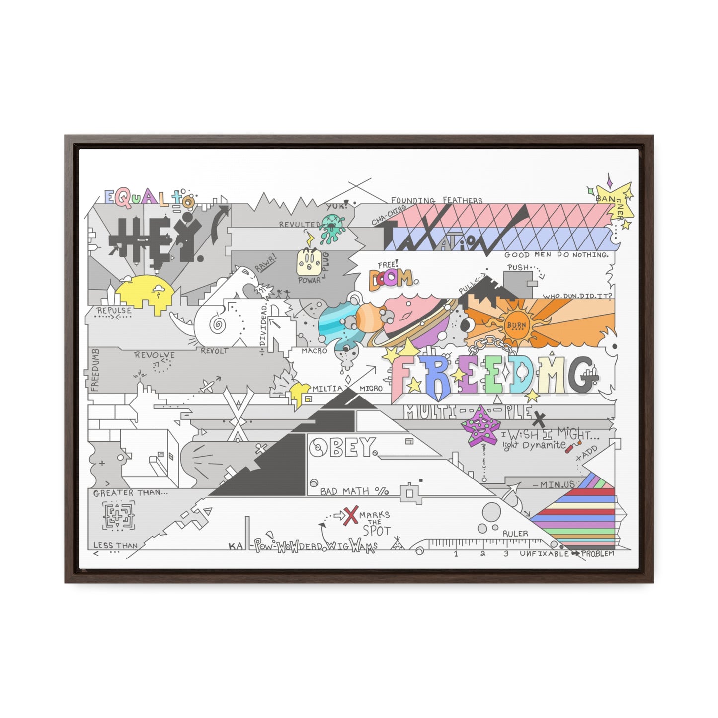 Official Hey. Flag Wall Art now for sale! Gallery Canvas Wraps, Horizontal Frame