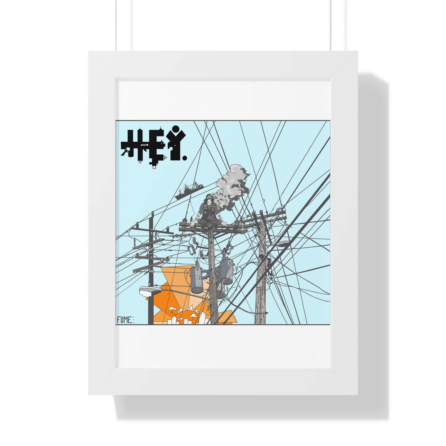 "Self-Immo" by Sietch Ramshackle Framed Vertical Poster