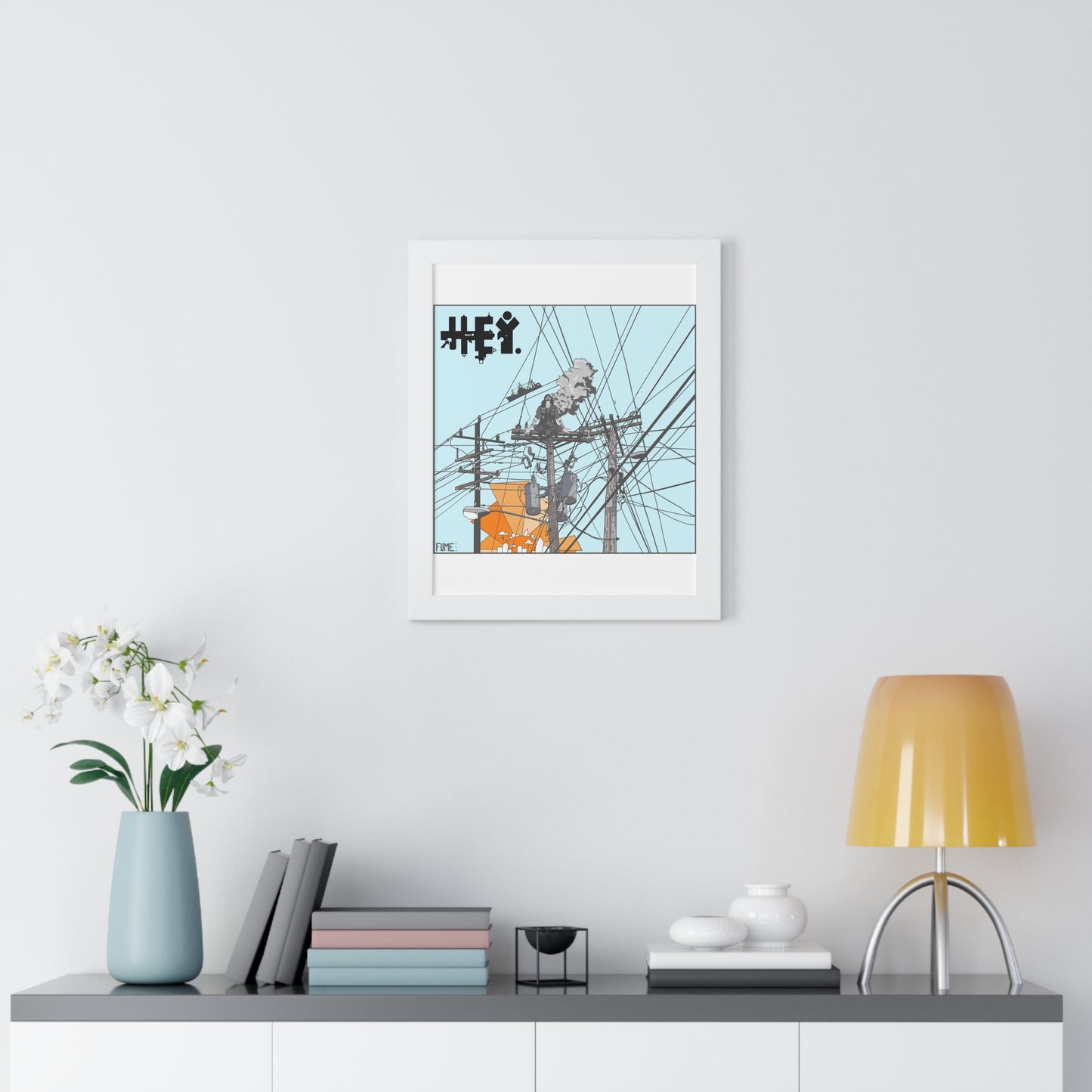 "Self-Immo" by Sietch Ramshackle Framed Vertical Poster