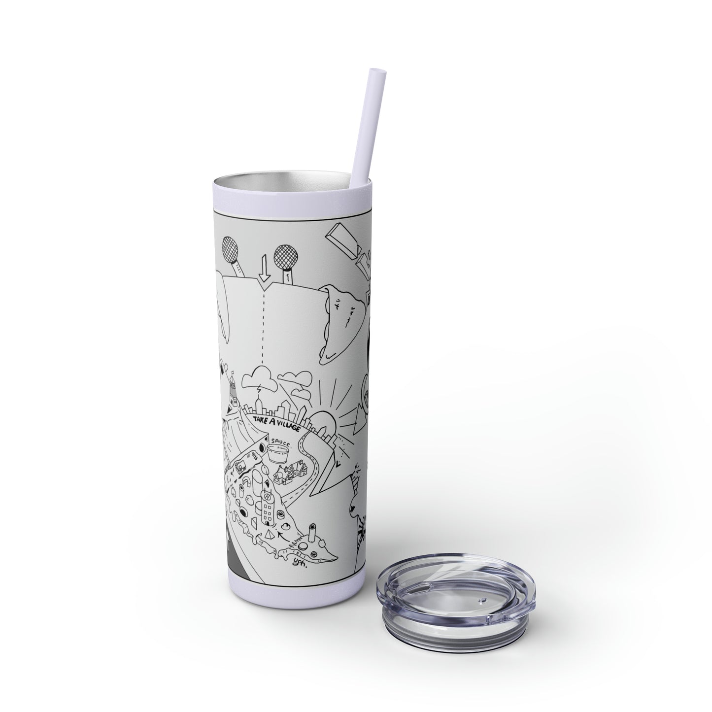 Skinny Tumbler with Straw, 20oz