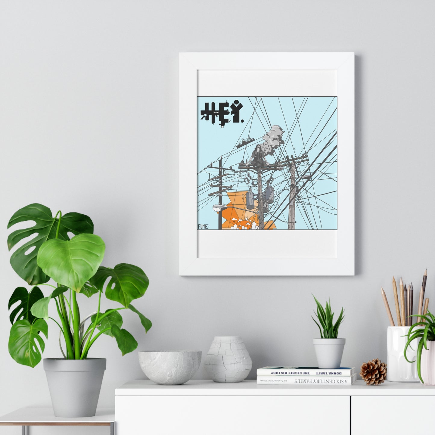 "Self-Immo" by Sietch Ramshackle Framed Vertical Poster