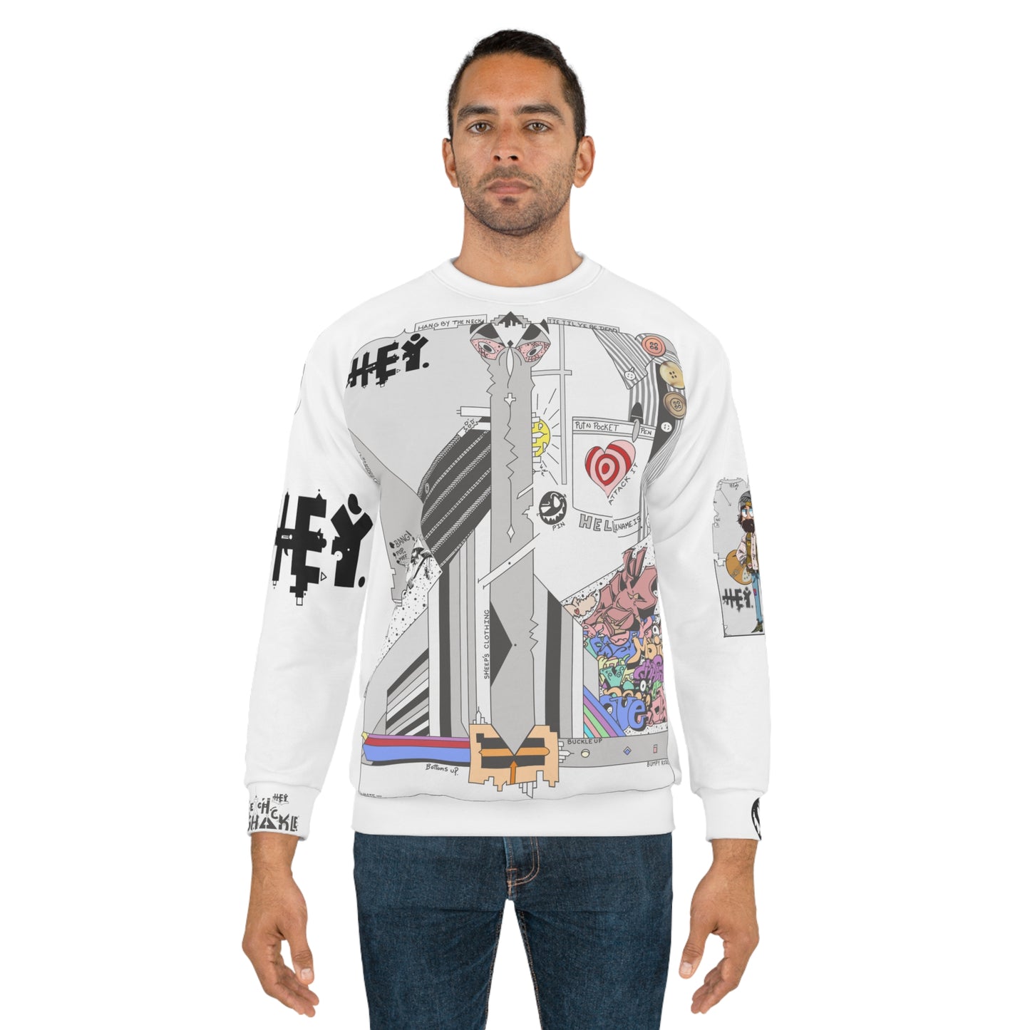 "Ima.Fancy.Fukker" Battle Armor Multiple Sizes Unisex Sweatshirt (AOP)