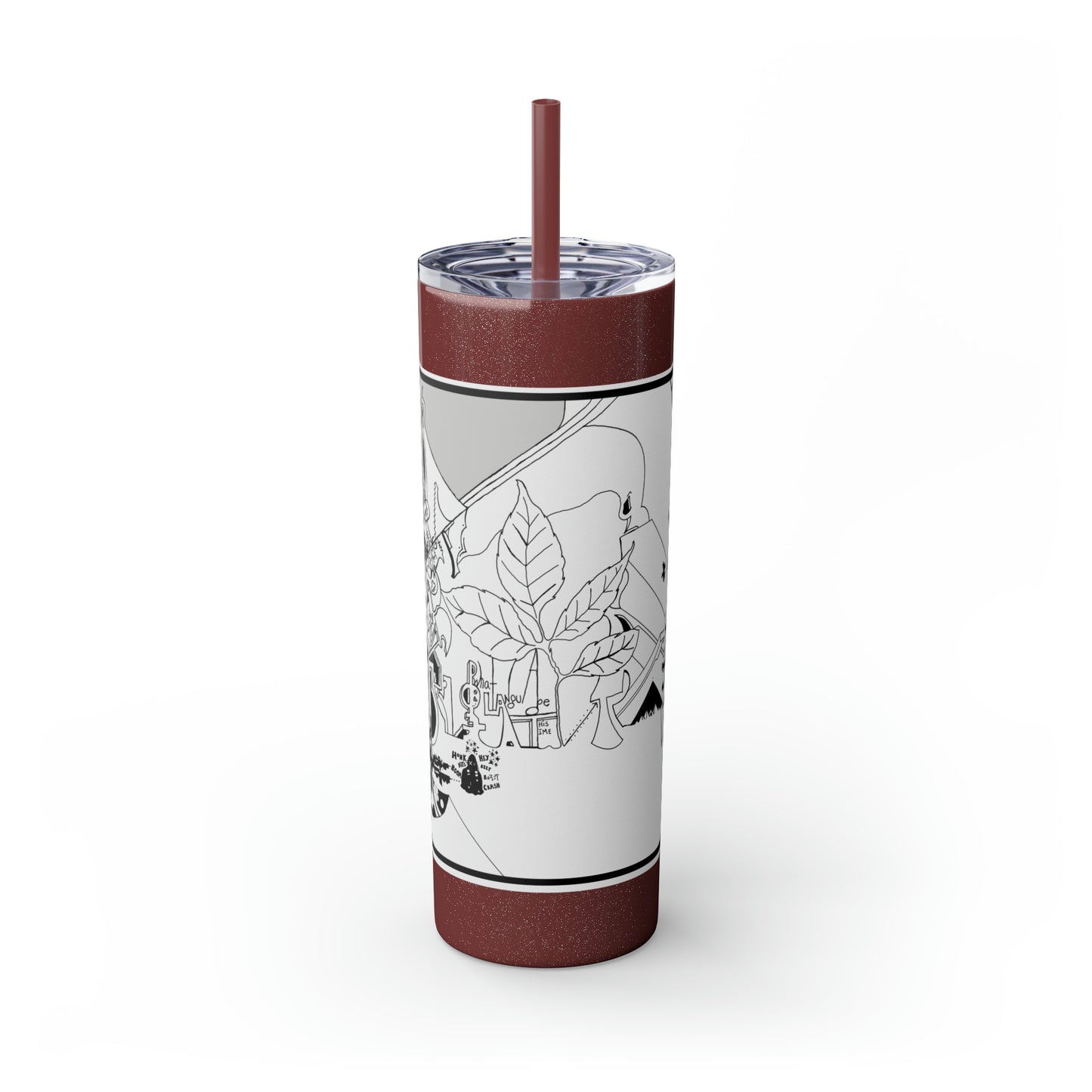 Skinny Tumbler with Straw, 20oz