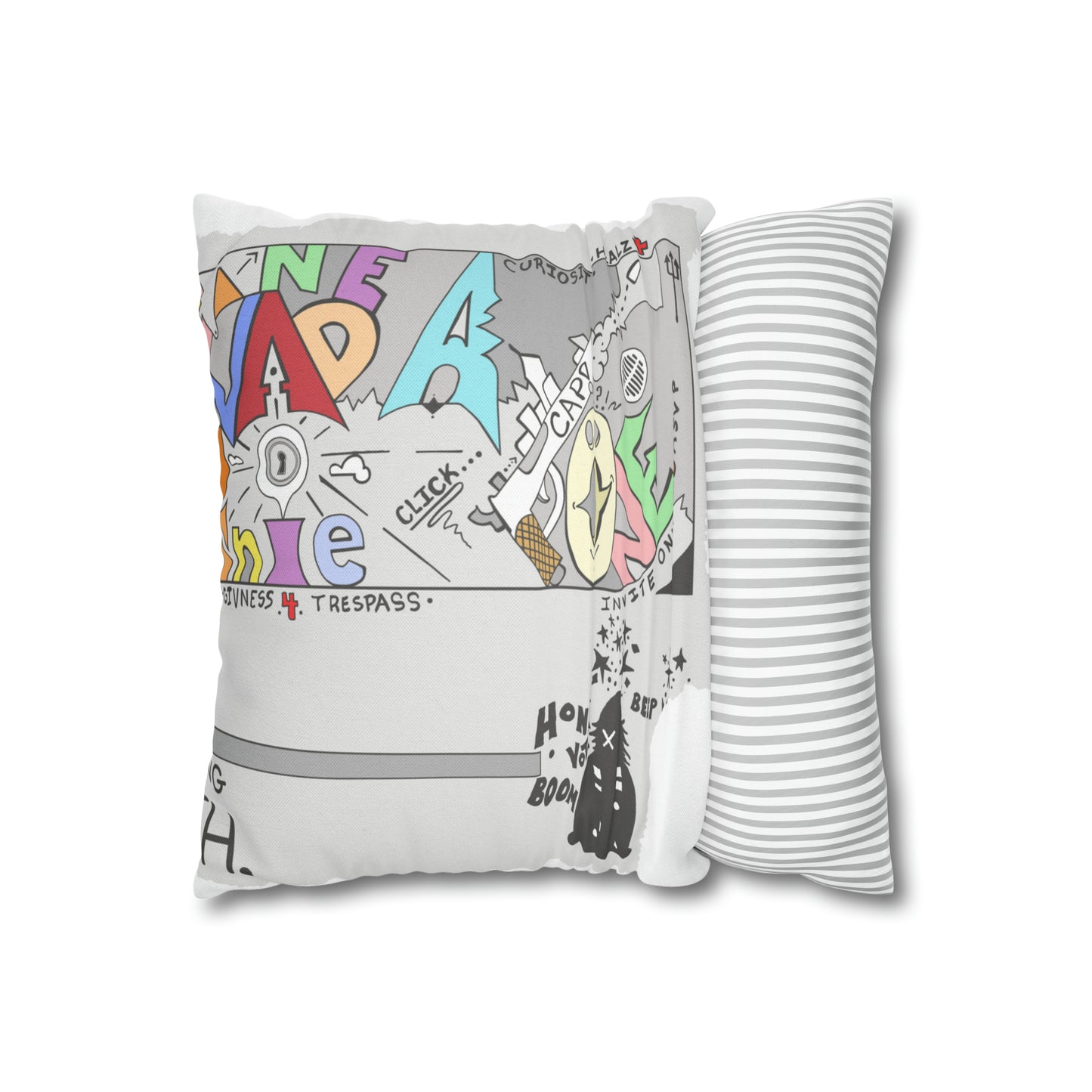 "What's Underneath Is Mine And Mine Alone" Spun Polyester Square Pillow Case