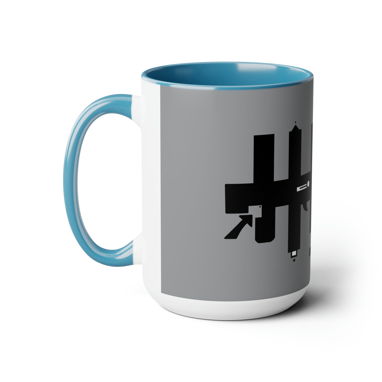 Two-Tone Coffee Mugs, 15oz