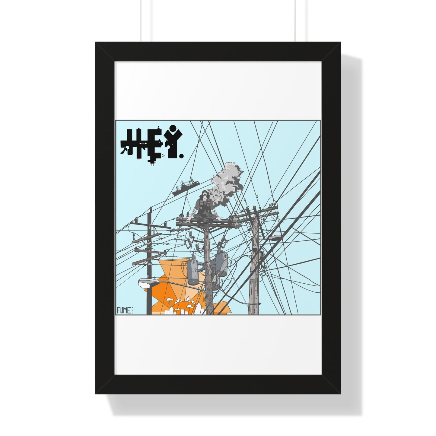 "Self-Immo" by Sietch Ramshackle Framed Vertical Poster