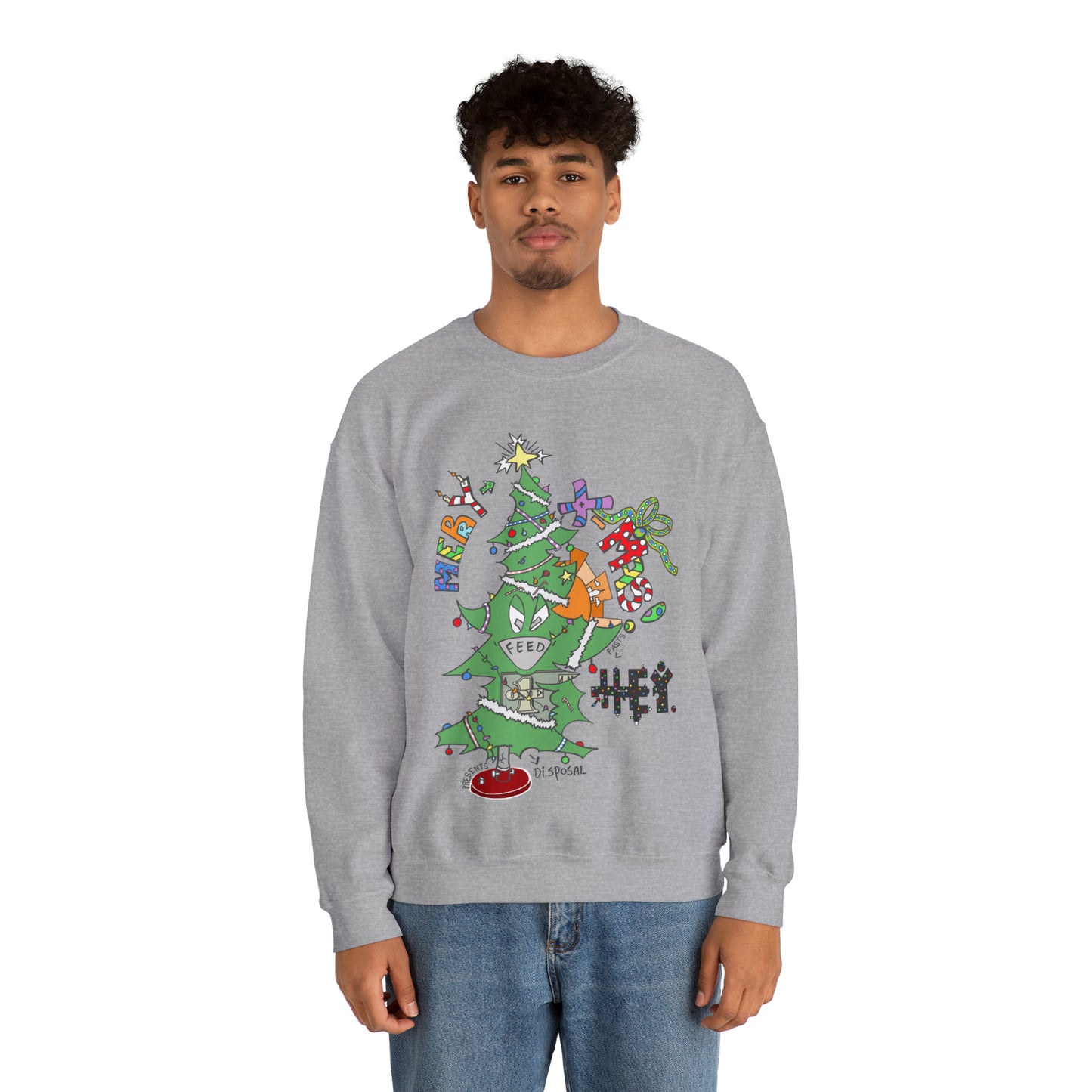 "Hey-Mas Tree" Unisex Heavy Blend™ Crewneck Sweatshirt