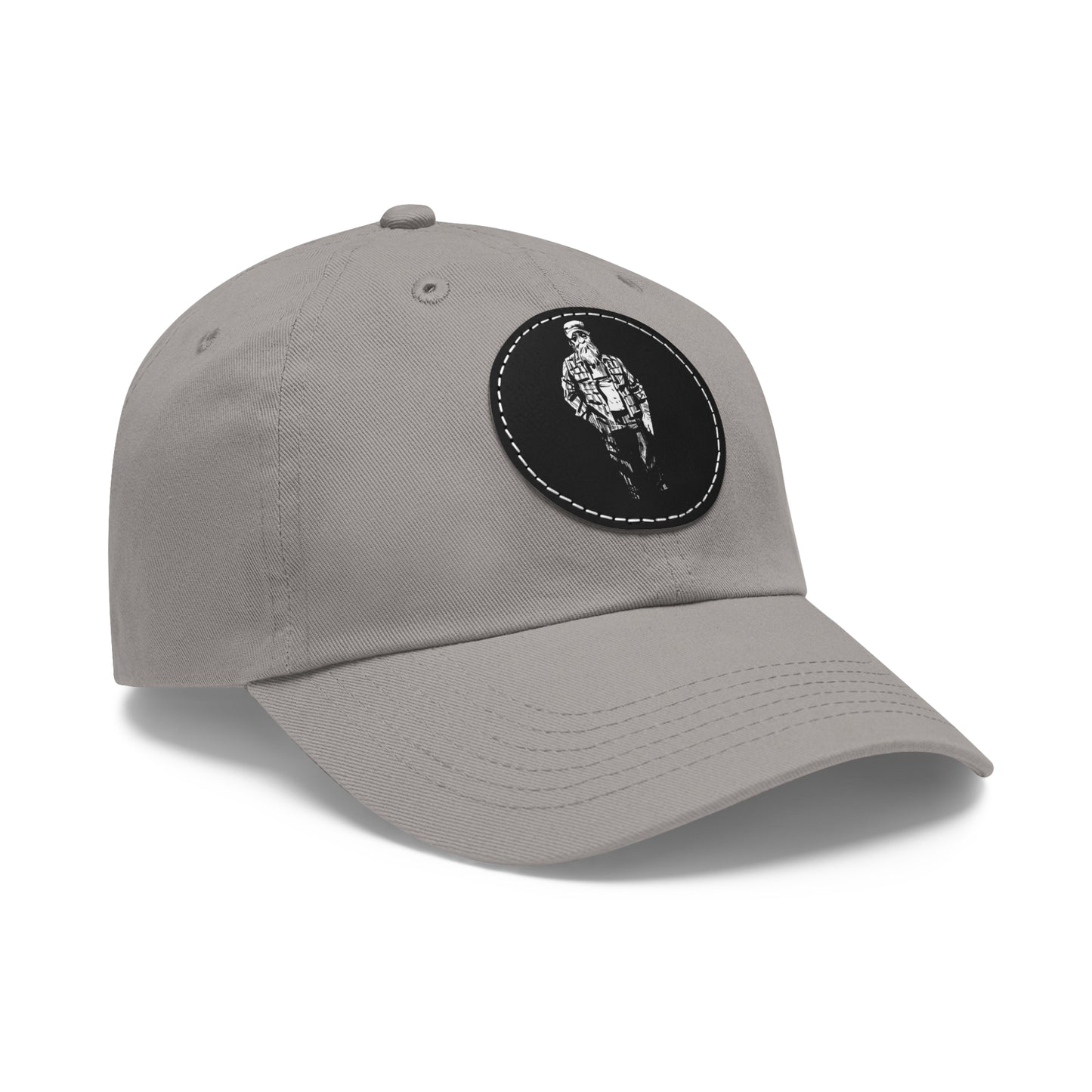 Salty-Guy" Dad Hat with Leather Patch (Round)