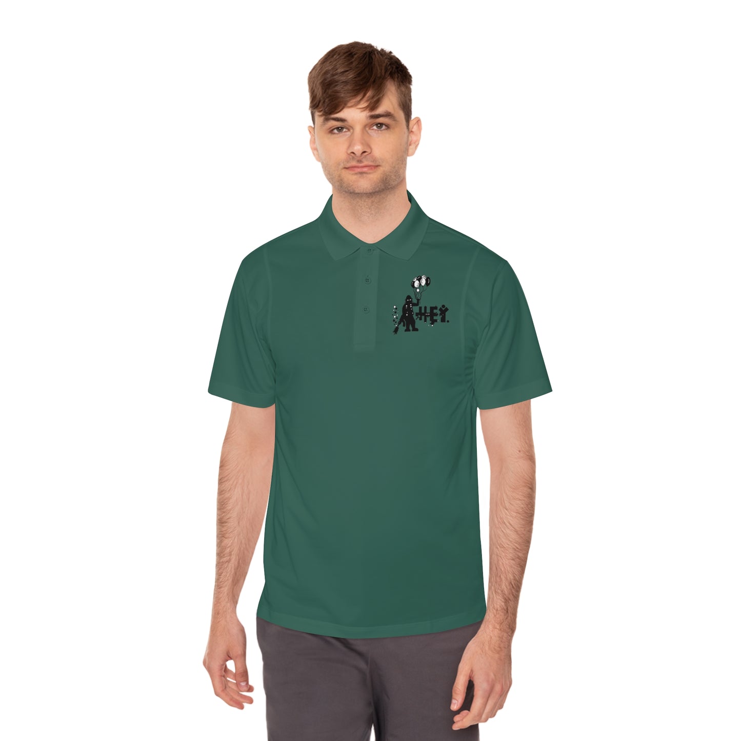 "Hey Balloons" Men's Sport Polo Shirt