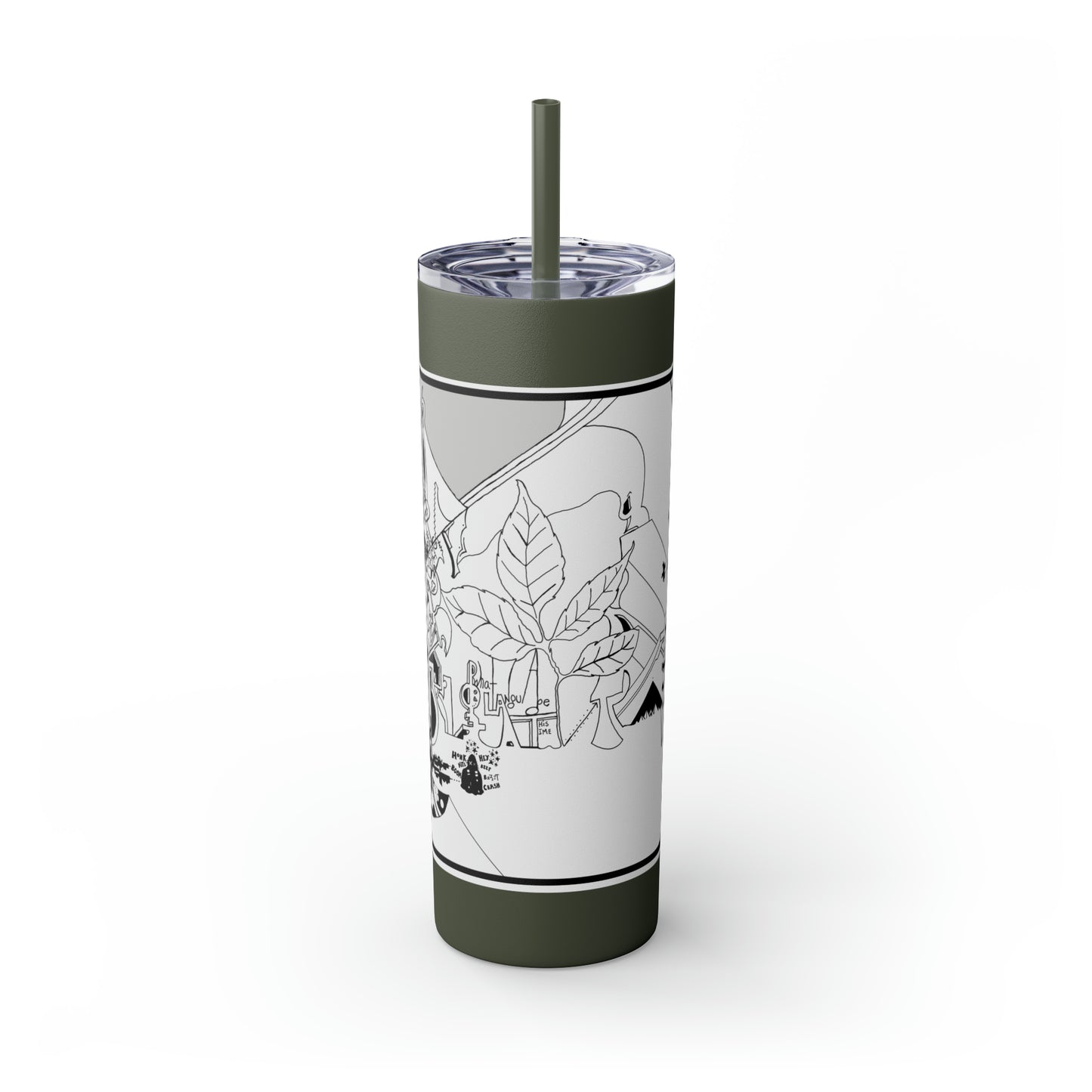 Skinny Tumbler with Straw, 20oz