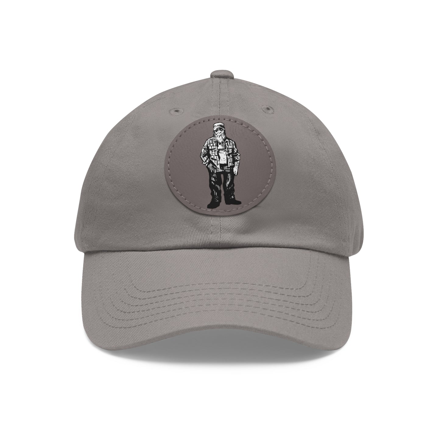 Salty-Guy" Dad Hat with Leather Patch (Round)