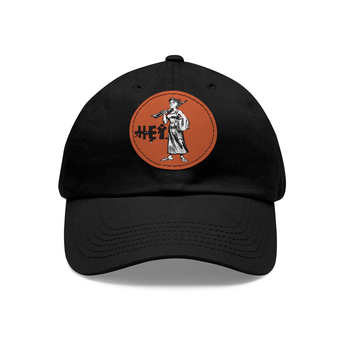 "Molly U-Hauly" Dad Hat with Leather Patch (Round)