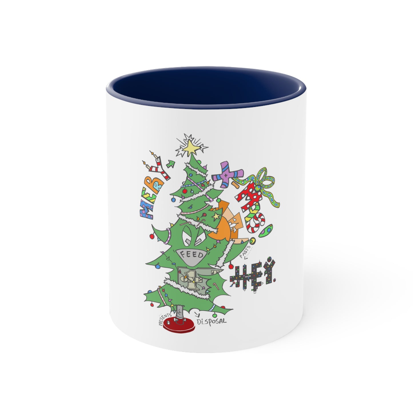 "Hey-Mas Tree" Accent Coffee Mug, 11oz