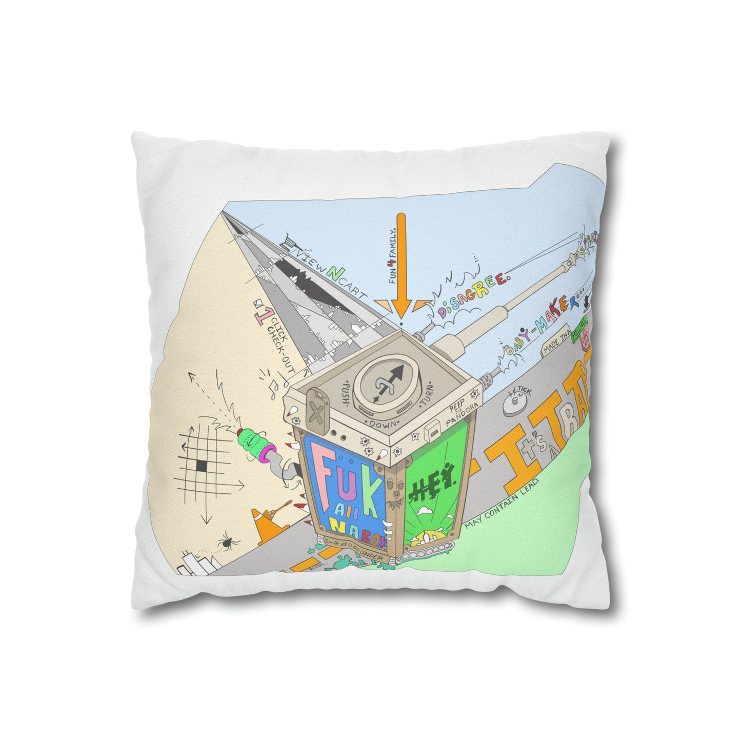 "Baby-Maker" Spun Polyester Square Pillow Case