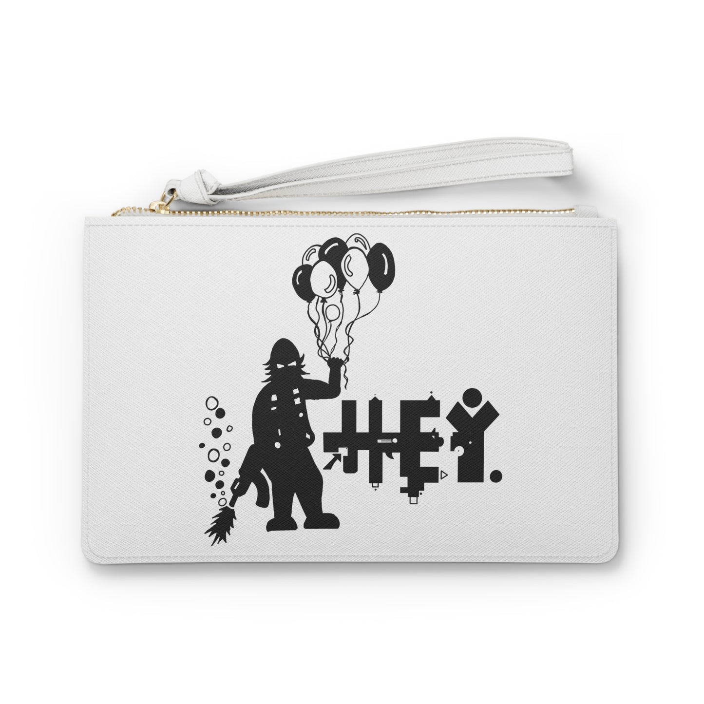 "Hey. Brand Balloon Logo Clutch Bag