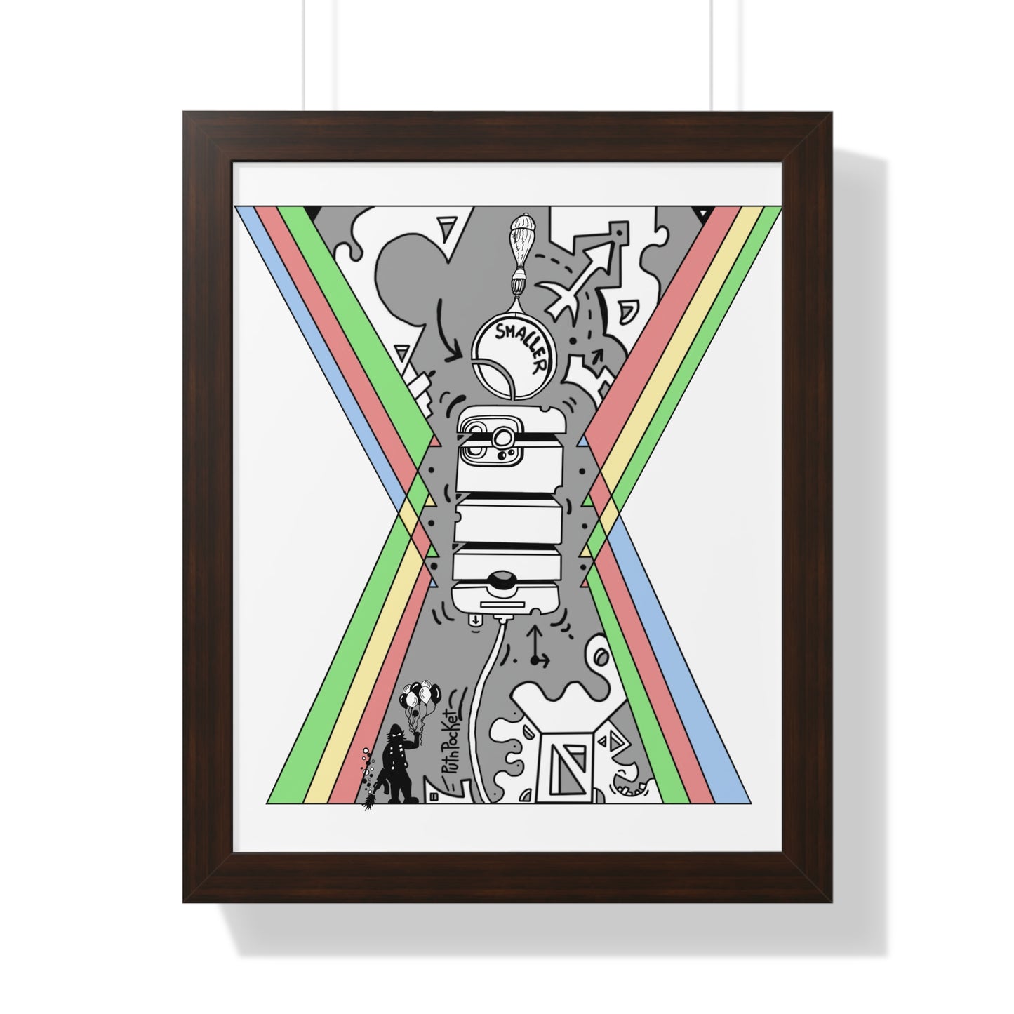 "Cell" by Jon Donovan Framed Vertical Poster