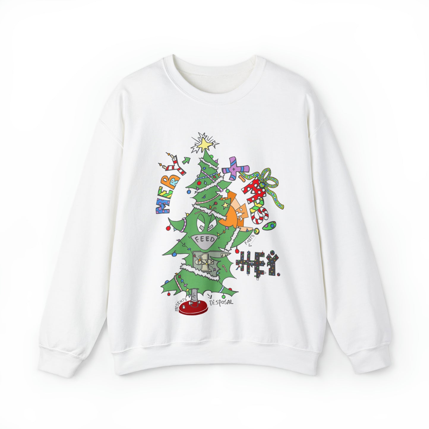 "Hey-Mas Tree" Unisex Heavy Blend™ Crewneck Sweatshirt