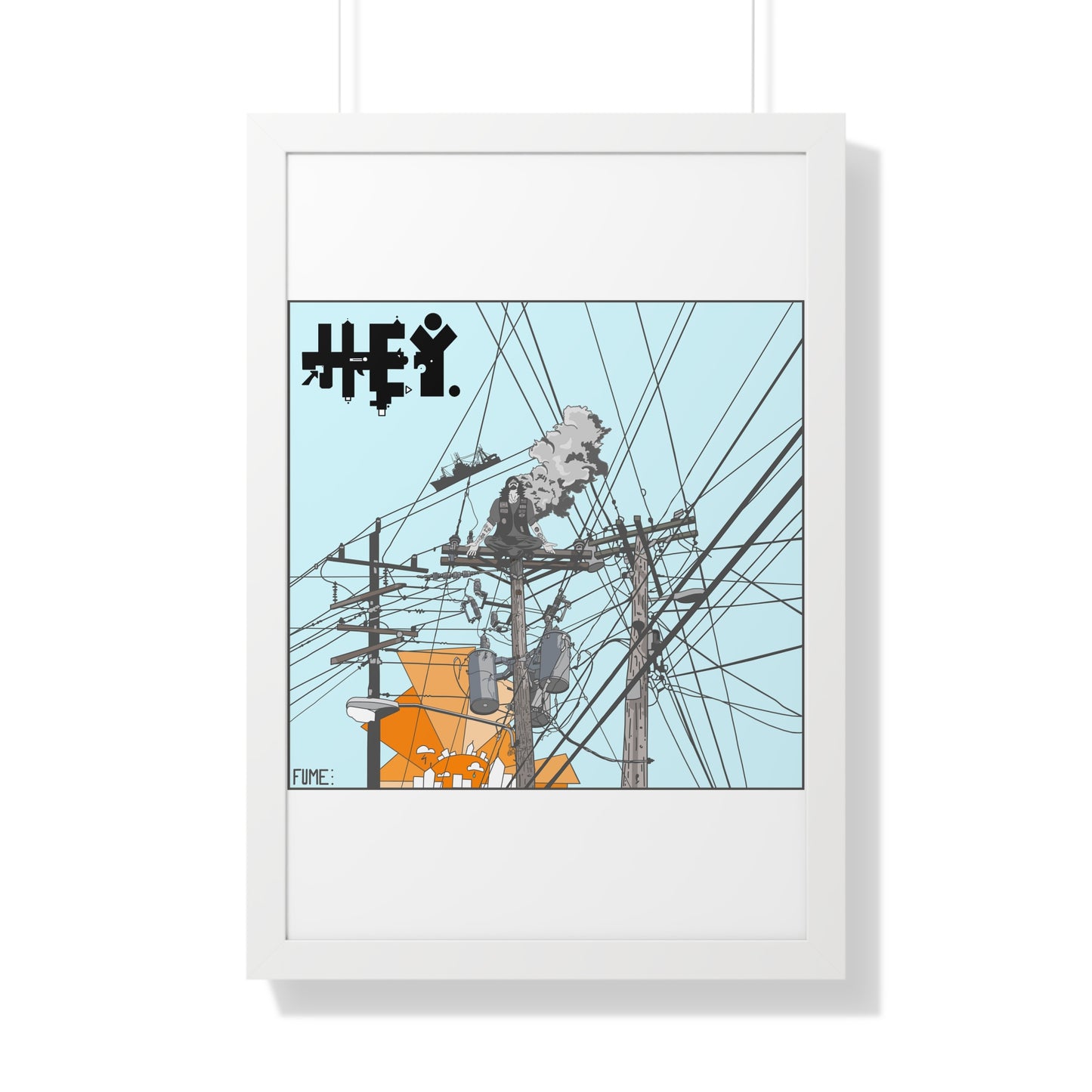 "Self-Immo" by Sietch Ramshackle Framed Vertical Poster