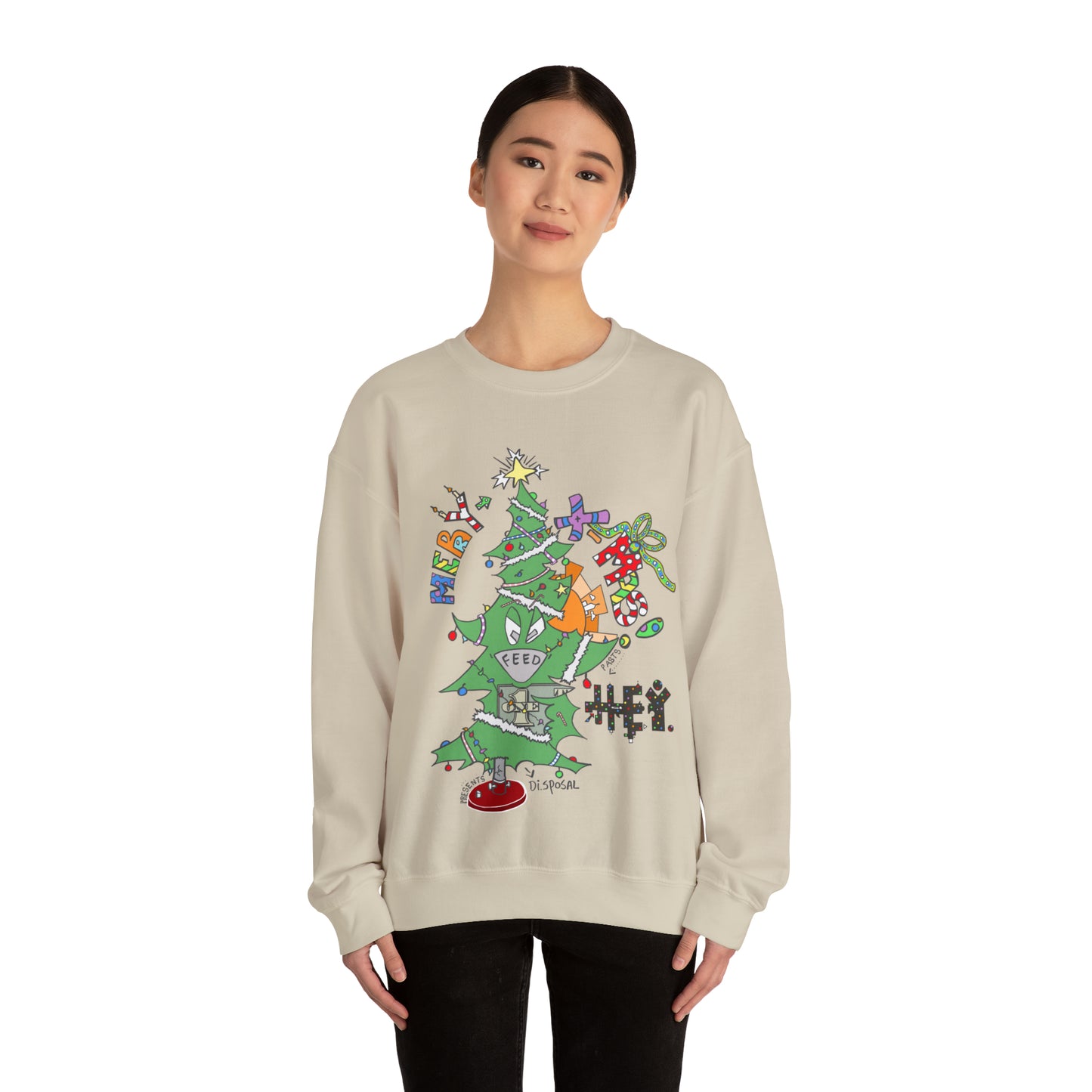 "Hey-Mas Tree" Unisex Heavy Blend™ Crewneck Sweatshirt