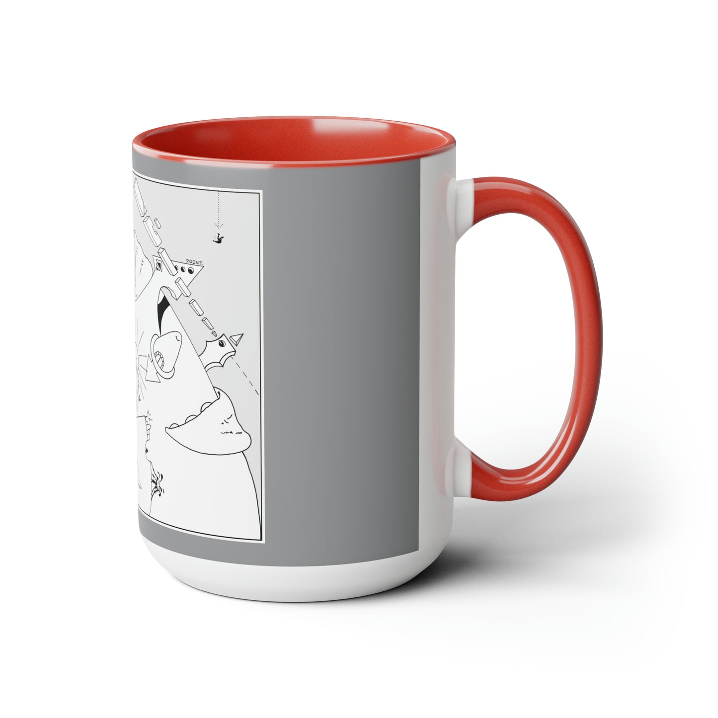 Two-Tone Coffee Mugs, 15oz