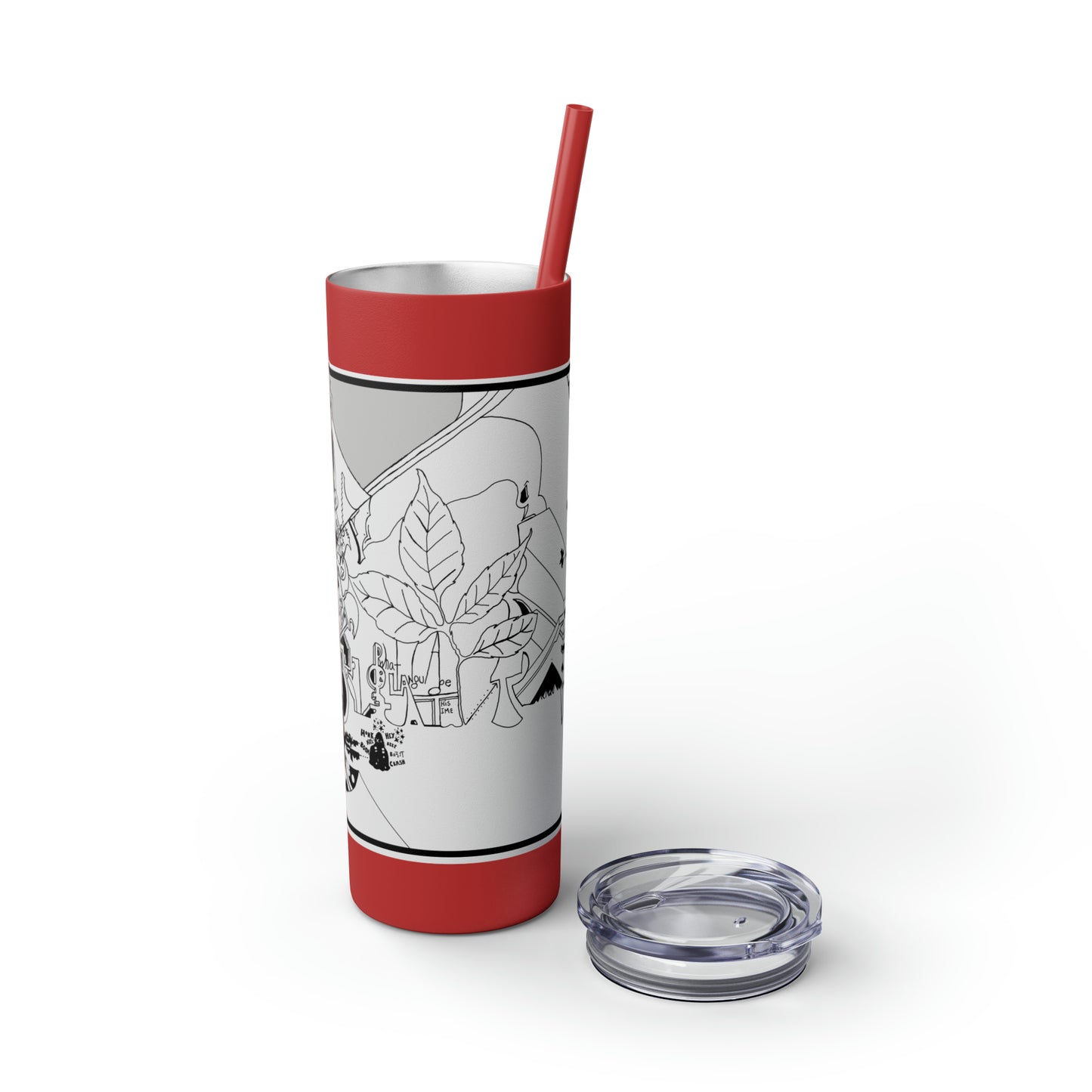 Skinny Tumbler with Straw, 20oz