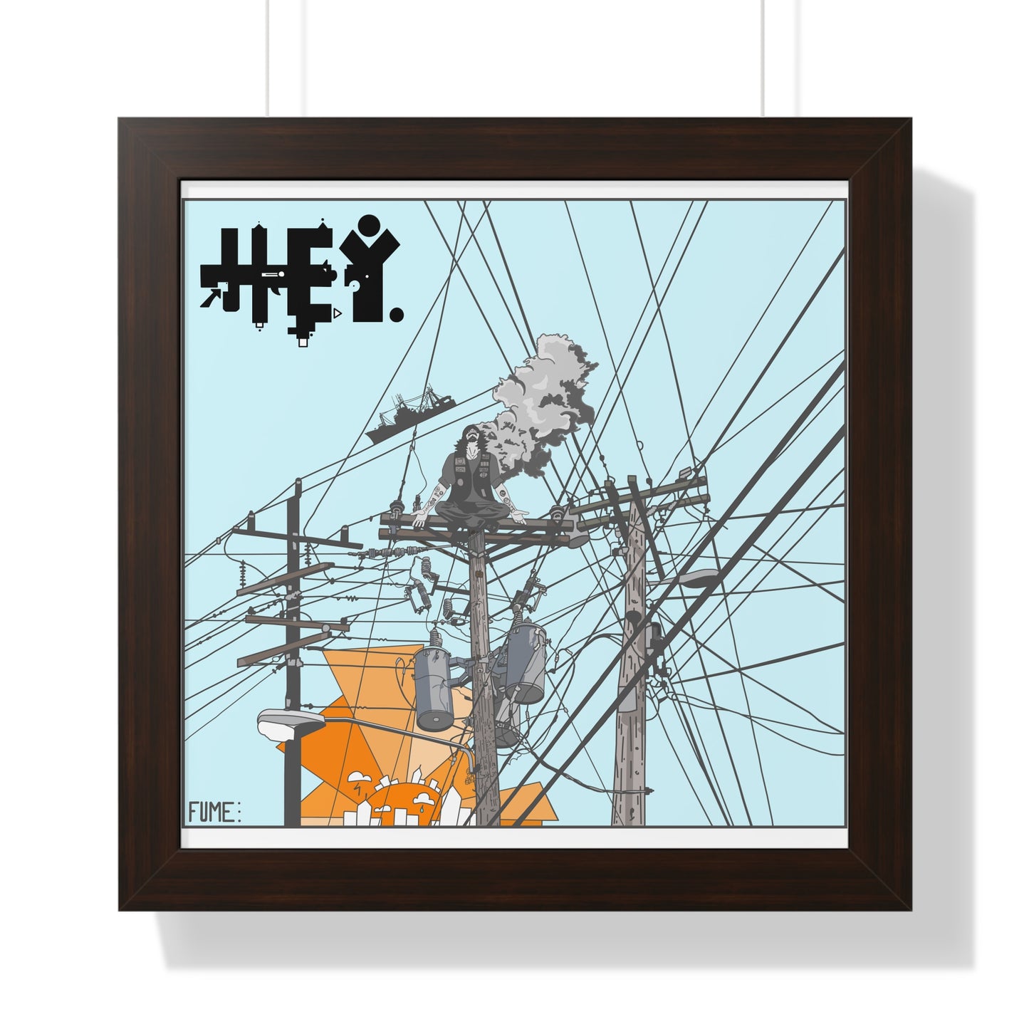 "Self-Immo" by Sietch Ramshackle Framed Vertical Poster