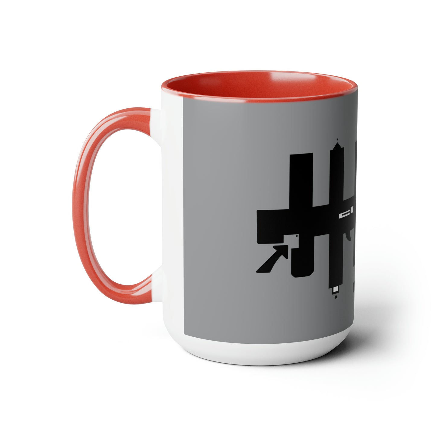 Two-Tone Coffee Mugs, 15oz