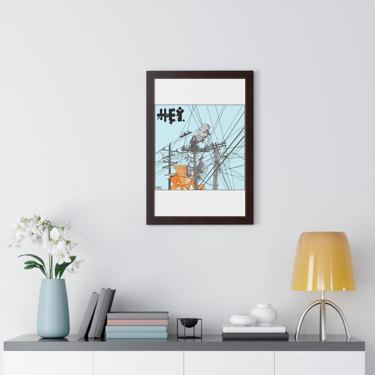 "Self-Immo" by Sietch Ramshackle Framed Vertical Poster