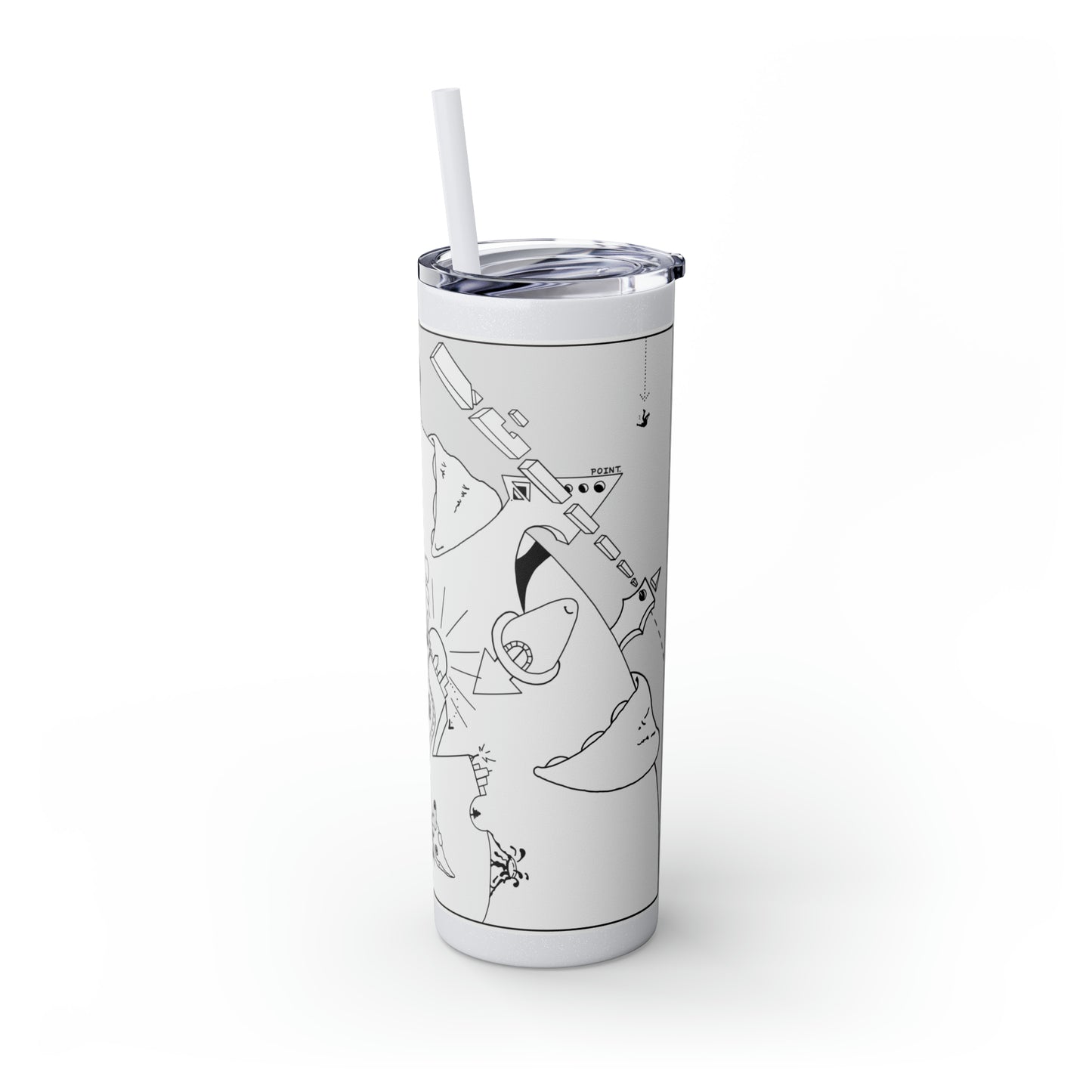 Skinny Tumbler with Straw, 20oz