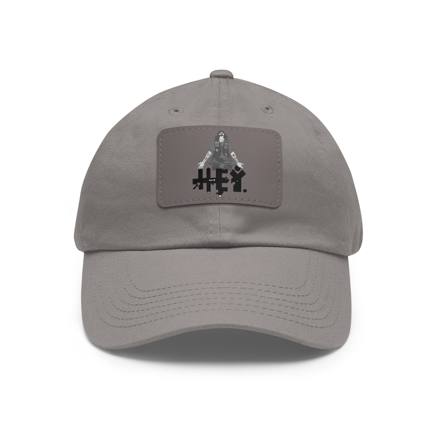 "Self-Immo" Dad Hat with Leather Patch (Rectangle)