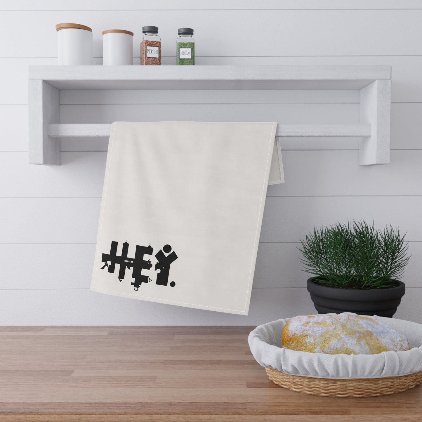 Hey. Brand Logo Kitchen Towel