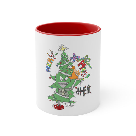 "Hey-Mas Tree" Accent Coffee Mug, 11oz