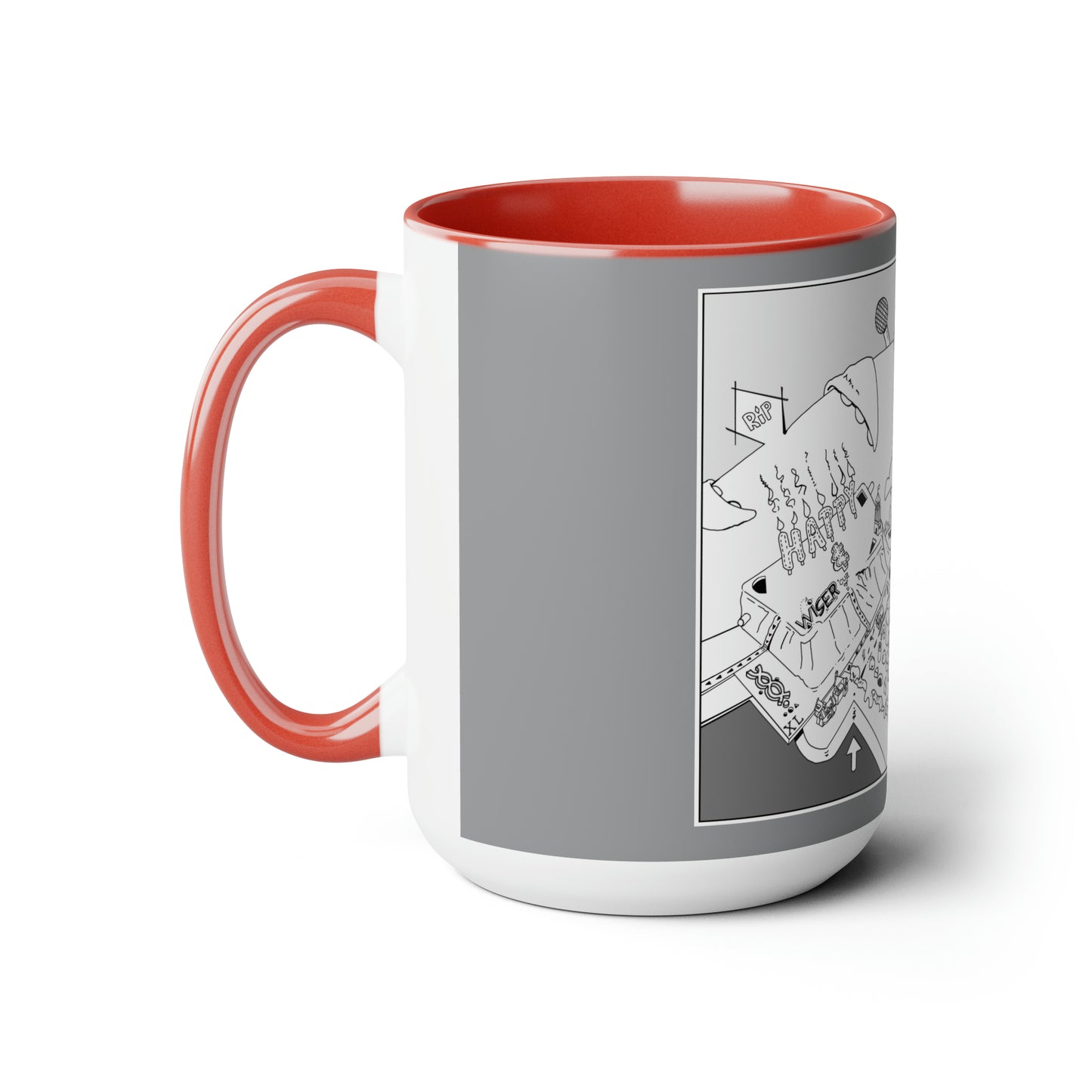 Two-Tone Coffee Mugs, 15oz