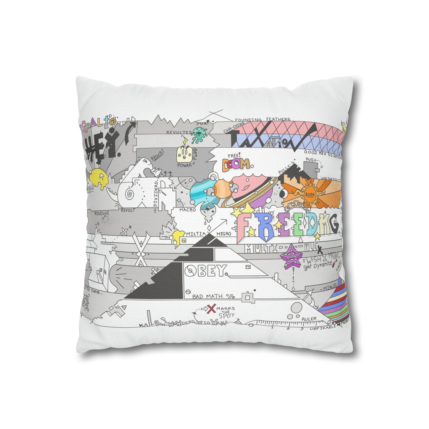 "Ima.Fancy.Fukker+HeyFlag" Spun Polyester Square Pillow Case