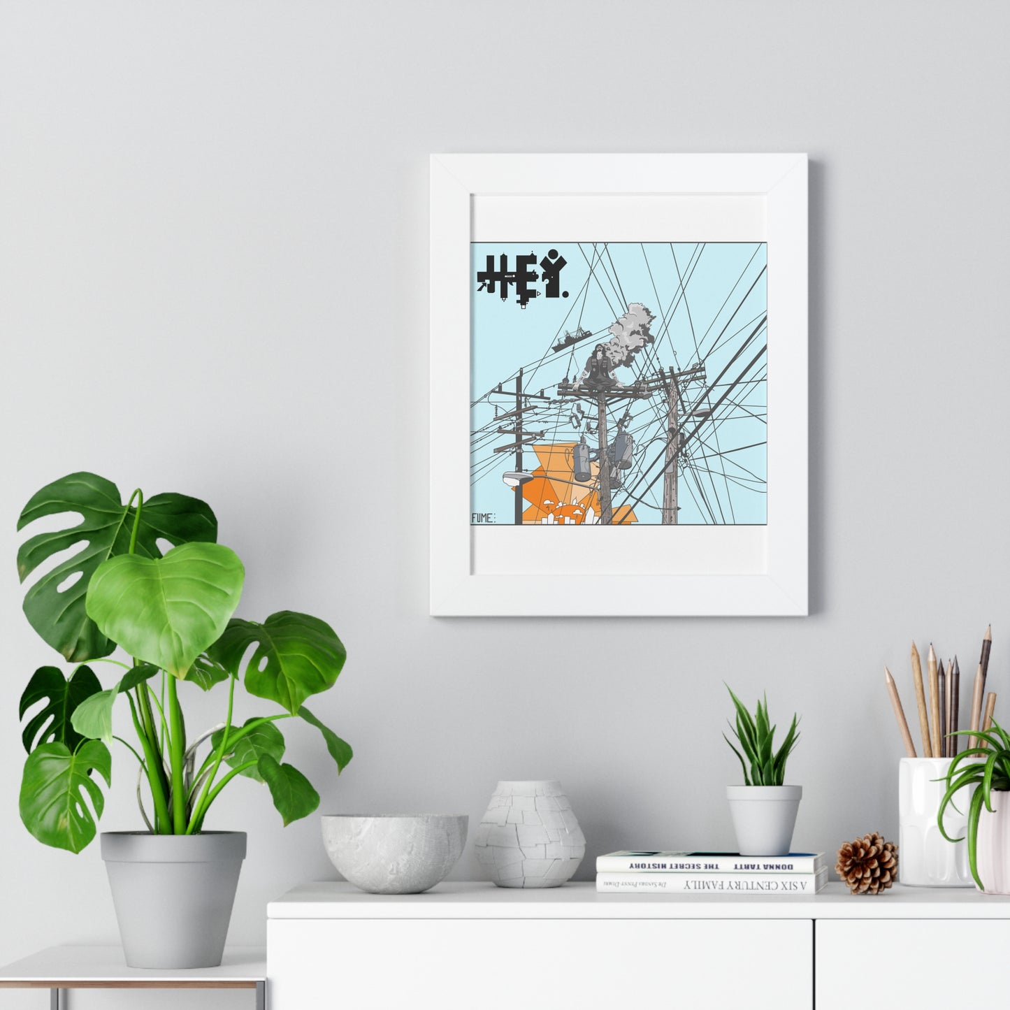 "Self-Immo" by Sietch Ramshackle Framed Vertical Poster