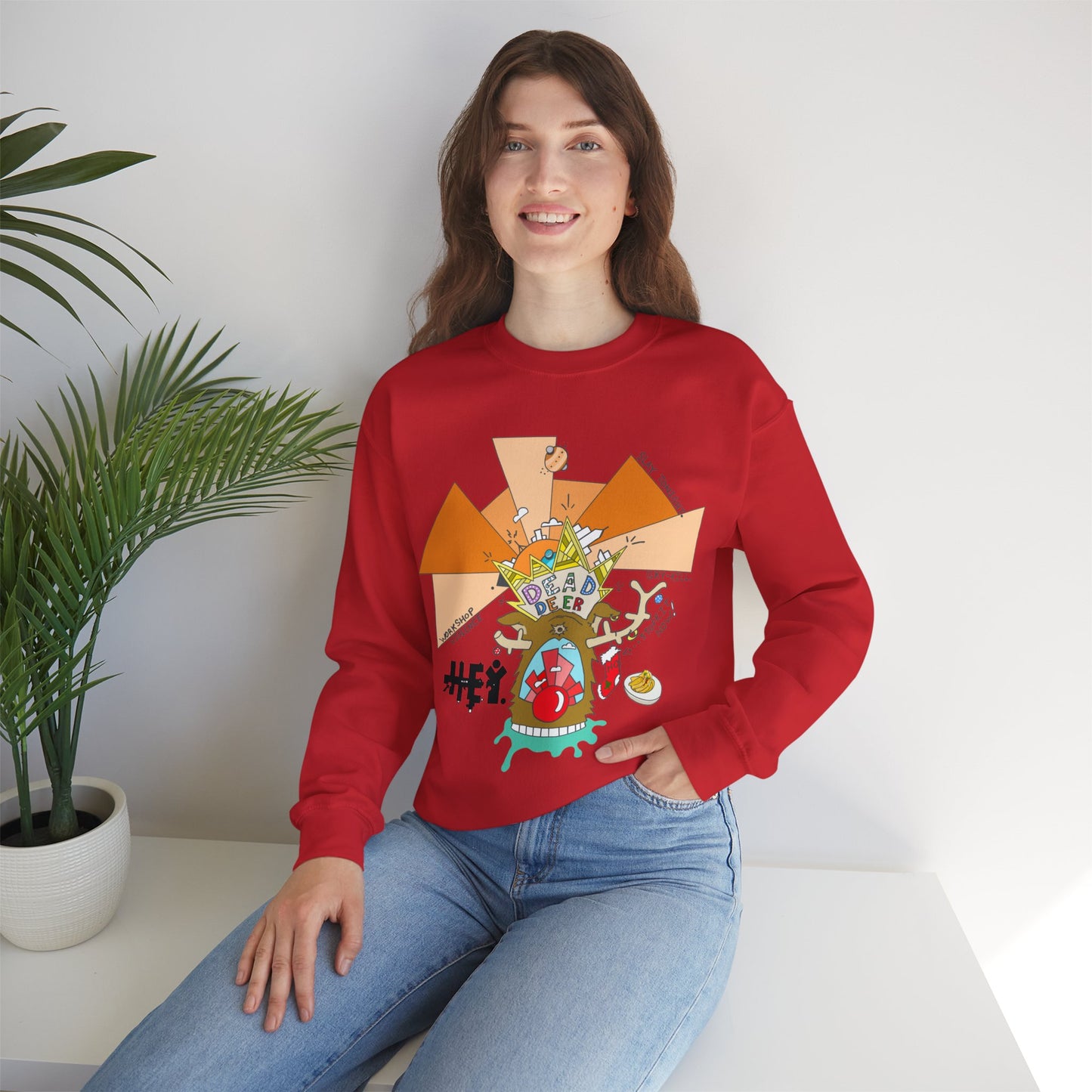 "All I Want For Christmas Is An Anti-Drone Defense System" Unisex Heavy Blend™ Crewneck Sweatshirt