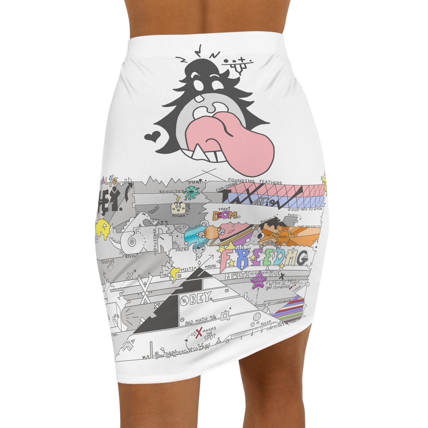 "Ima.Fancy.Fukker" Women's Mini Skirt (AOP)