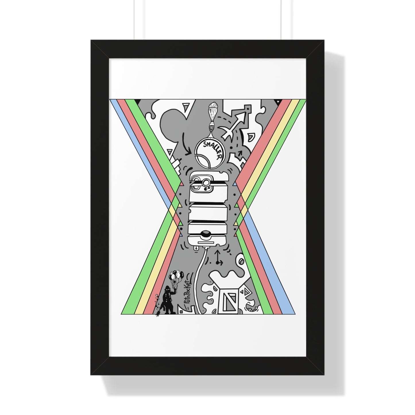 "Cell" by Jon Donovan Framed Vertical Poster