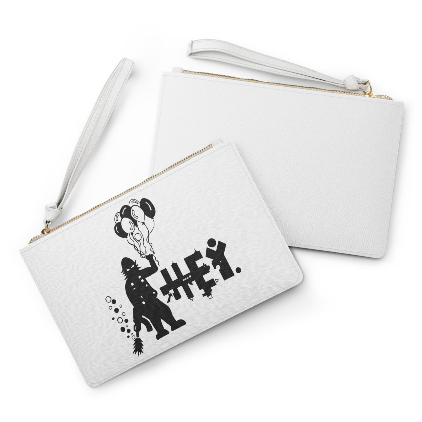 "Hey. Brand Balloon Logo Clutch Bag