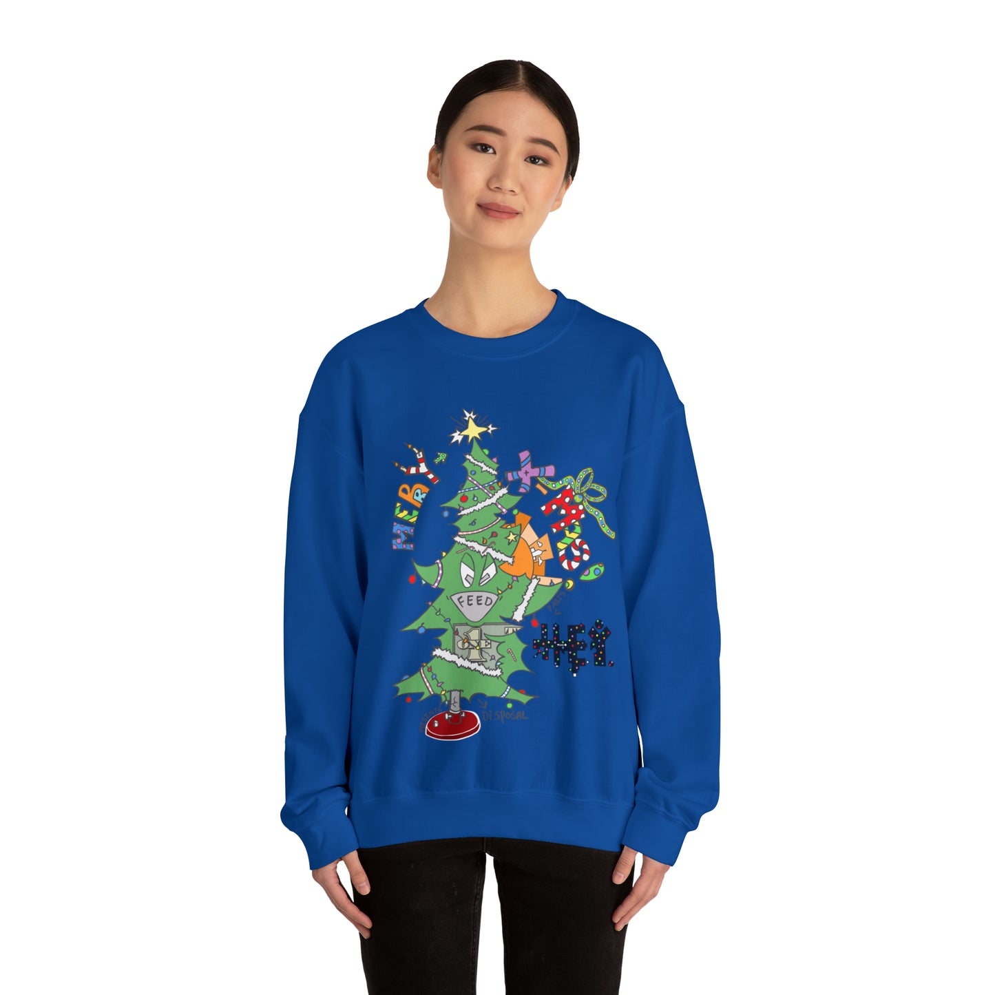 "Hey-Mas Tree" Unisex Heavy Blend™ Crewneck Sweatshirt