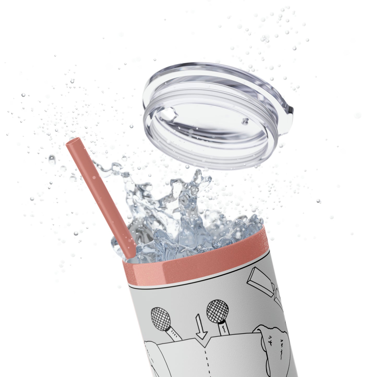 Skinny Tumbler with Straw, 20oz