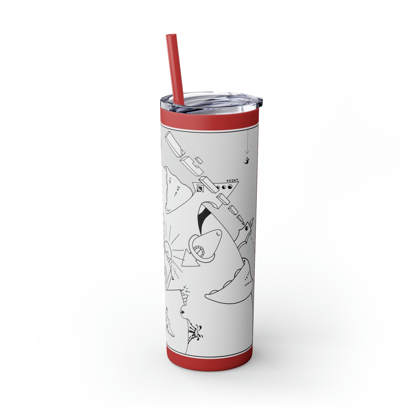 Skinny Tumbler with Straw, 20oz