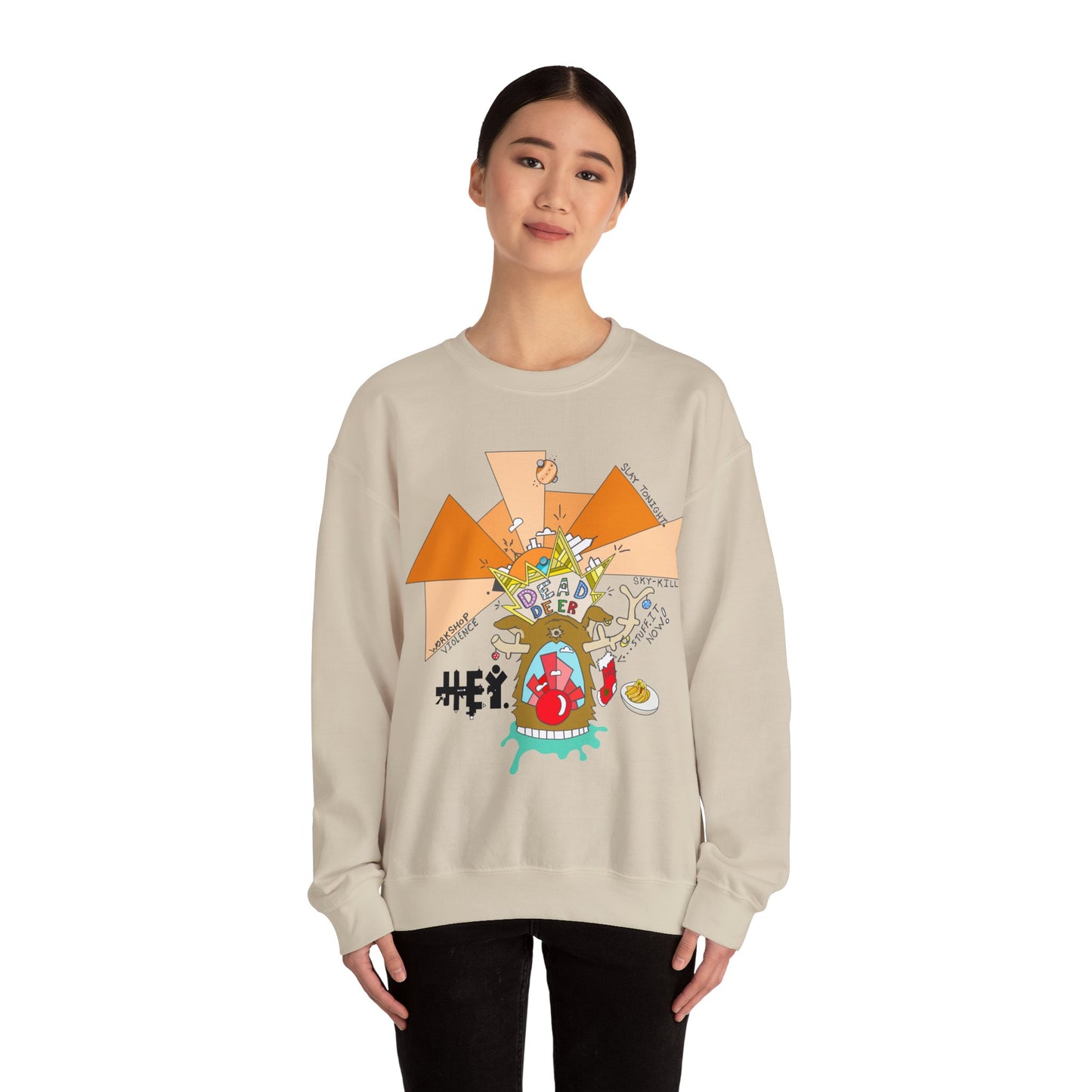 "All I Want For Christmas Is An Anti-Drone Defense System" Unisex Heavy Blend™ Crewneck Sweatshirt