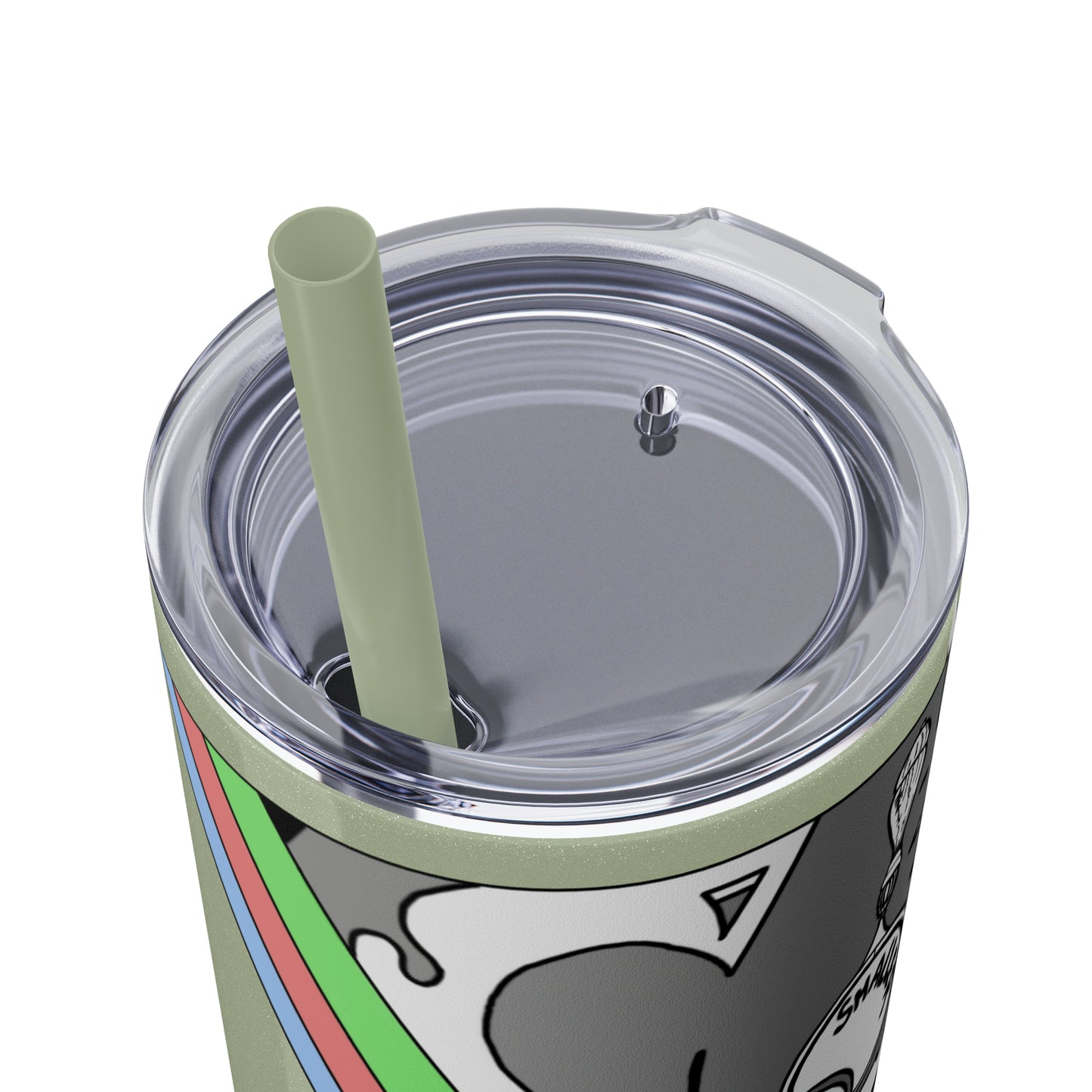 Skinny Tumbler with Straw, 20oz